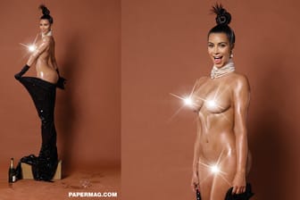 Für das "Paper"-Magazin zog Frau Kardashian komplett blank.
