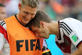 Gemeinsam Weltmeister in Brasilien: Bastian Schweinsteiger (li.) und Thomas Müller.