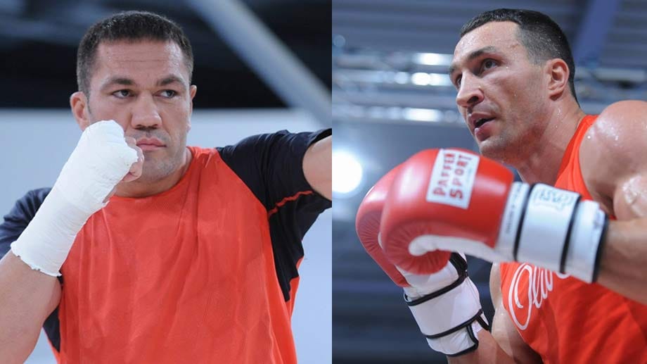 Kubrat Pulev fordert am Samstag in Hamburg Wladimir Klitschko (re.) heraus.