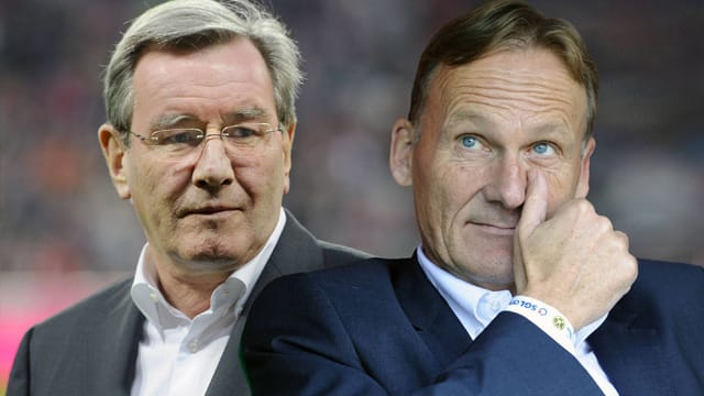 Ende der Eiszeit in Sicht? Bayern-Präsident Karl Hopfner (li.) und BVB-Geschäftsführer Hans-Joachim Watzke. Ende der Eiszeit in Sicht? Bayern-Präsident Karl Hopfner (li.) und BVB-Geschäftsführer Hans-Joachim Watzke.