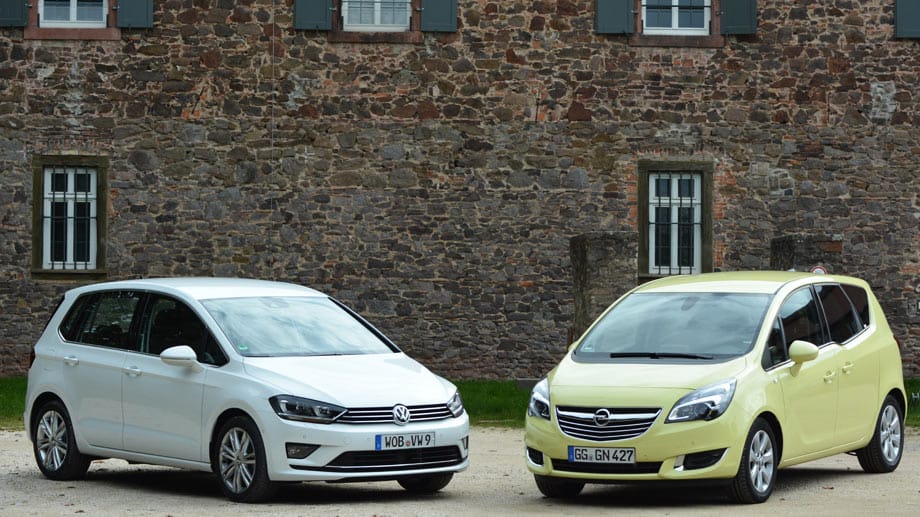 VW Golf Sportsvan vs. Opel Meriva