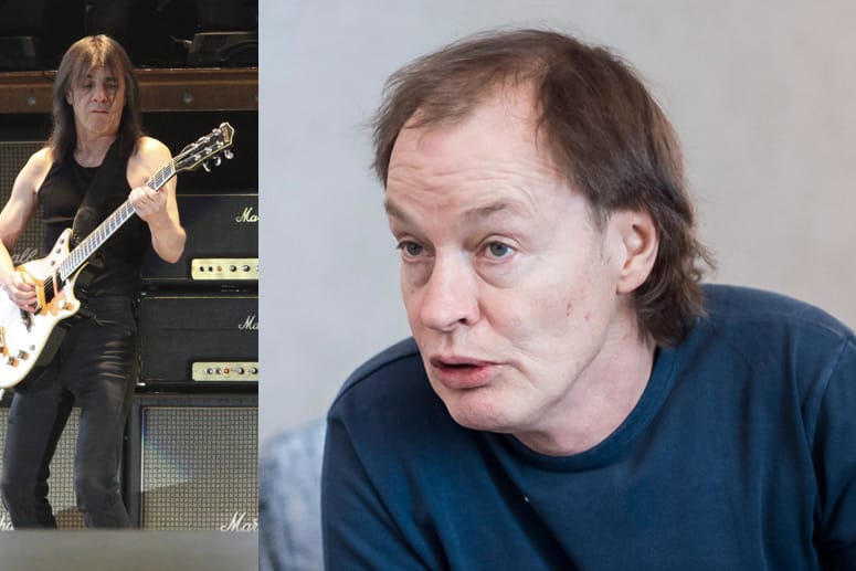 AC/DC-Gitarrist Angus Young (59, rechts) spricht über die Demenzerkrankung seines Bruders Malcolm (61).