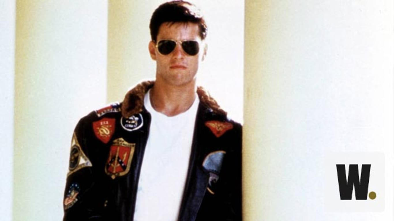 Rückblende: Tom Cruise in seiner Fliegerjacke im Film "Top Gun"