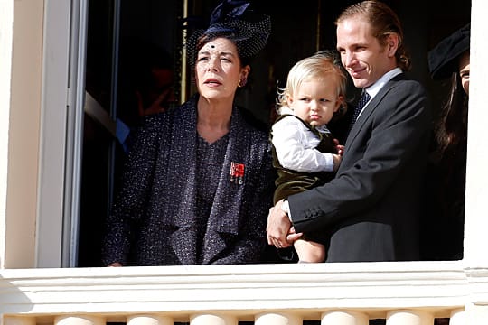 Andrea Casiraghi (r.), Söhnchen Sacha und Prinzessin Caroline von Hannover