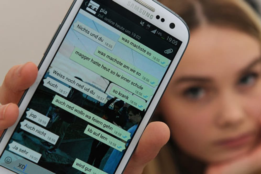 Jugendliche: "Ich habe keine Lust zu lernen", lautet auf gut Deutsch die Kernaussage dieser Handy-Kommunikation.