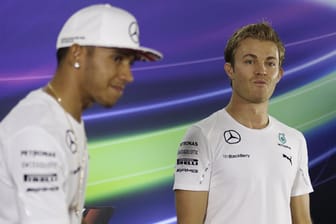 Letzter gemeinsamer Auftritt vor dem WM-Showdown: Lewis Hamilton (links) und Nico Rosberg