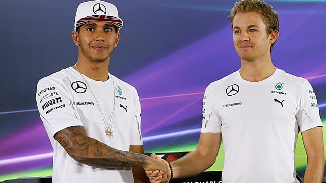 Lewis Hamilton (links) und Nico Rosberg: Wer macht am Sonntag das Rennen?
