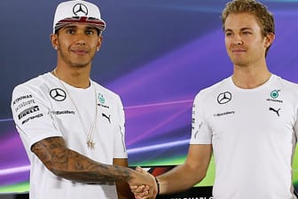 Lewis Hamilton (links) und Nico Rosberg: Wer macht am Sonntag das Rennen?