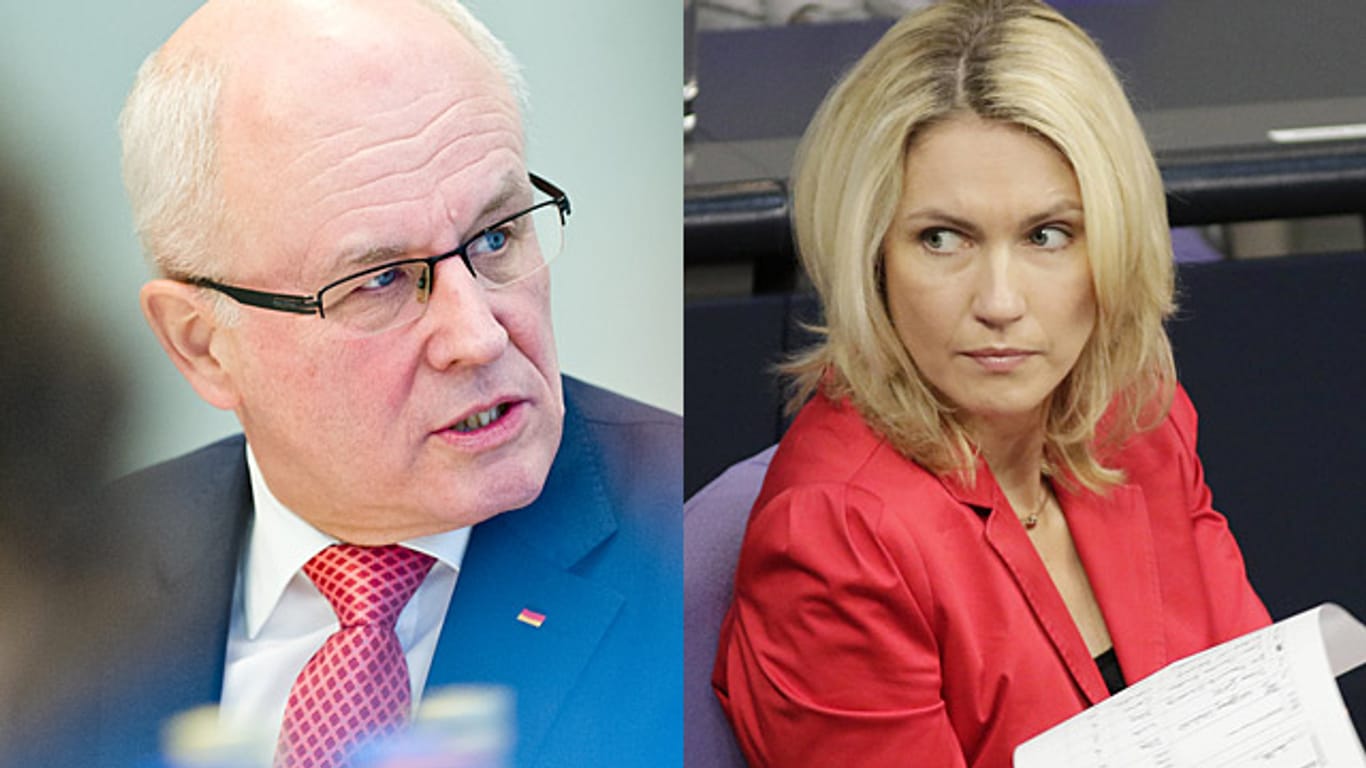 Unions-Fraktionschef Volker Kauder und Familienministerin Manuela Schwesig