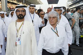 Bernie Ecclestone (rechts) weiß, wo das Geld locker sitzt: Ein Rennen in Katar wäre das dritte am Persischen Golf.