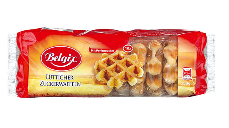 Die Zuckerwaffeln von "Belgix" können mit Lösungsmitteln verunreinigt sein.