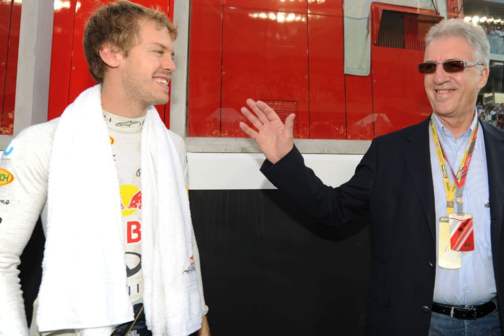 Haben sich schon früher gut verstanden: Sebastian Vettel (li.) und Piero Ferrari (2011).