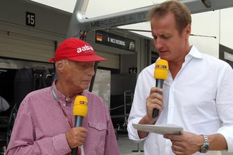 Seit Jahren die Formel-1-Gesichter bei RTL: Experte Niki Lauda (li.) und Moderator Florian König.