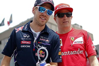 Kimi Räikkönen (re.) und Sebastian Vettel sind gute Kumpels.