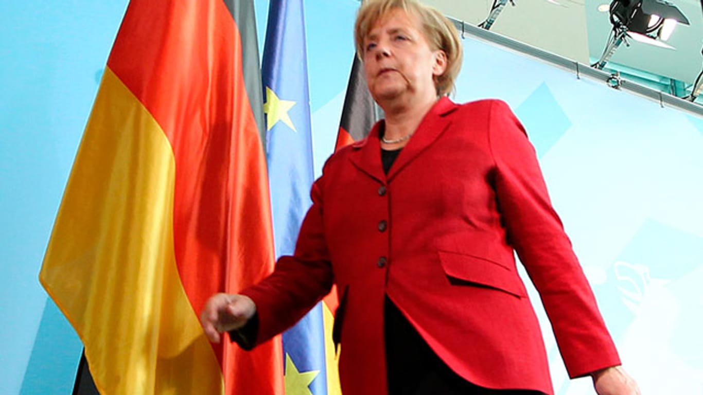Wird von Bundesfinanzminister Wolfgang Schäuble über den grünen Klee gelobt: Kanzlerin Angela Merkel