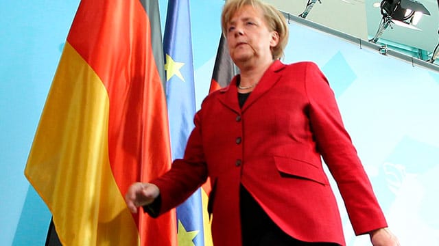 Wird von Bundesfinanzminister Wolfgang Schäuble über den grünen Klee gelobt: Kanzlerin Angela Merkel