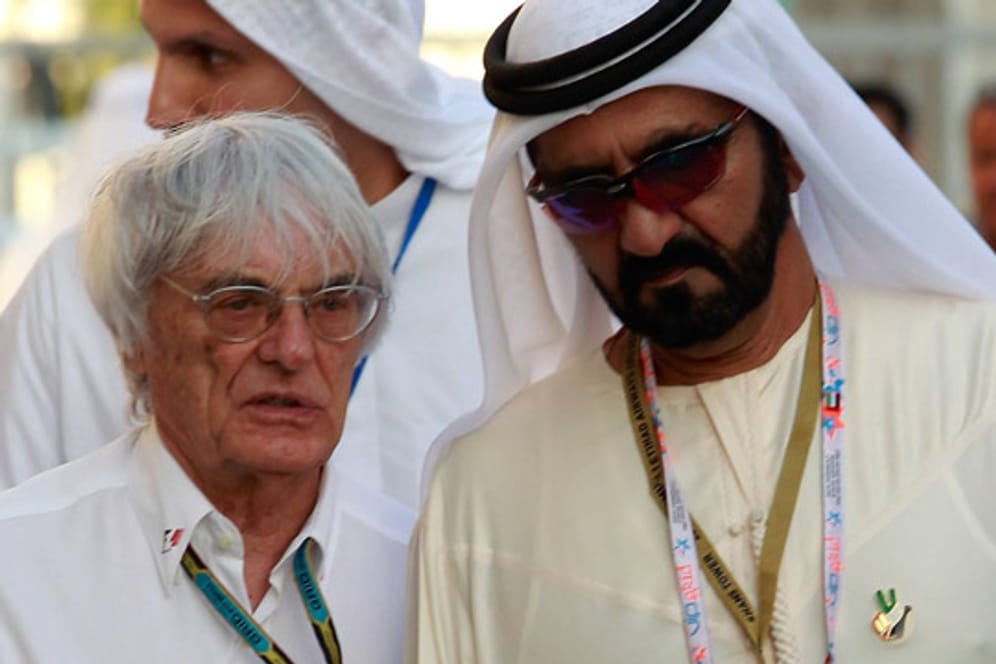Formel-1-Boss Bernie Ecclestone (links) weiß, wo das Geld sitzt. Ein drittes Rennen am persischen Golf wird es allerdings nicht geben.