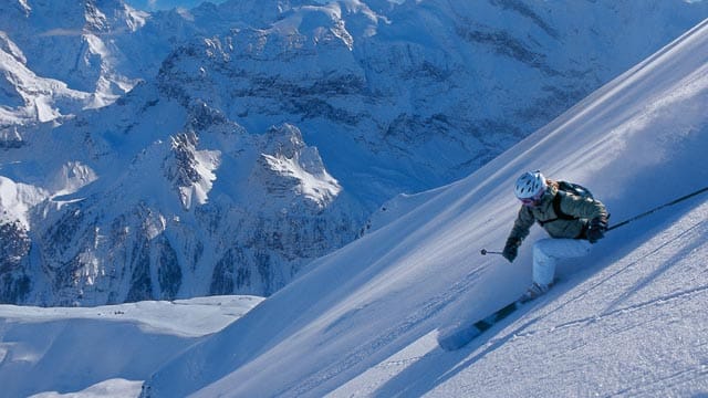 Abfahrt vom Schilthorn.