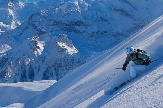 Abfahrt vom Schilthorn.