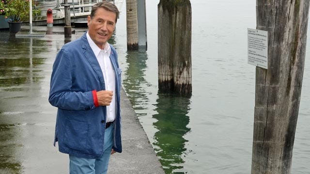 Udo Jürgens am Rheinufer in Gottlieben im Juli 2014. In der Nähe der Seepromenade starb der Sänger am 21. Dezember.