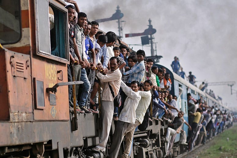Überfüllter Zug in Indien: Die Weltbevölkerung ist auch 2014 wieder deutlich gewachsen