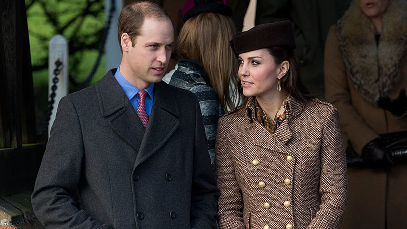 Prinz William und Herzogin Kate beim Kirchenbesuch in Sandringham