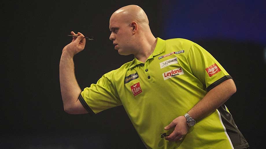 Im Halbfinale der Darts-WM gescheitert: Titelverteidiger Michael van Gerwen.