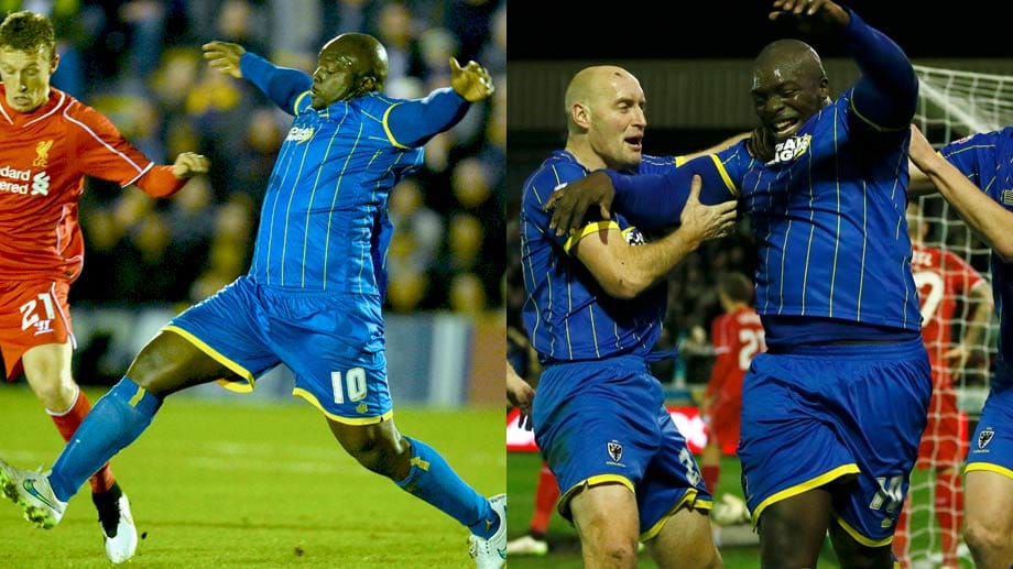 "Beast Mode": Adebayo Akinfenwa hat eine Statur, die im Weltfußball ihresgleichen sucht. "Beast Mode": Adebayo Akinfenwa hat eine Statur, die im Weltfußball ihresgleichen sucht.