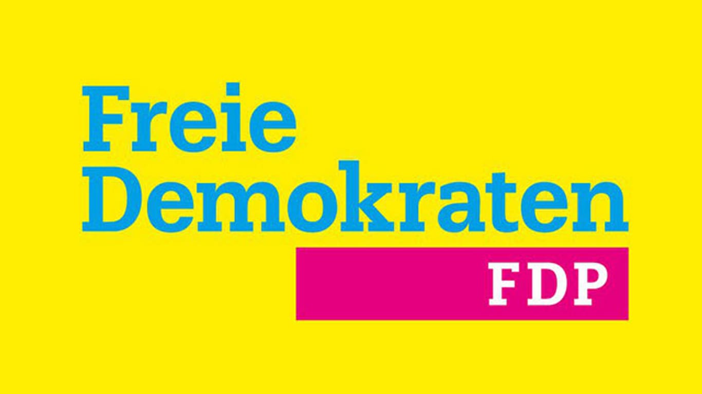 Das neue Logo der FDP ist nun drei- statt zweifarbig.