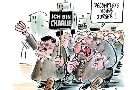 Eine Karikatur des französischen Künstlers Jean-Marc Couchet