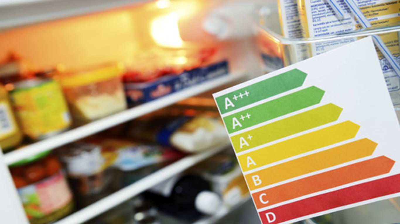 Für Kühl- und Gefrierschränke gelten die Effizienzklassen A+++ bis D.