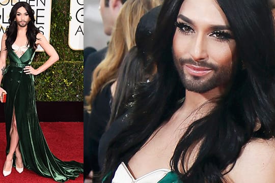 Conchita Wurst zog bei den Golden Globes die Blicke auf sich.