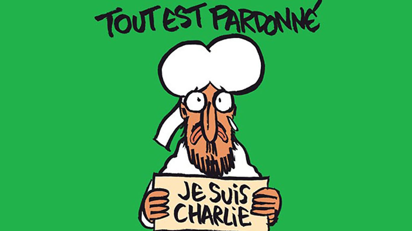 Mohammed-Karikatur auf dem Titelblatt der neuen Ausgabe von "Charlie Hebdo"