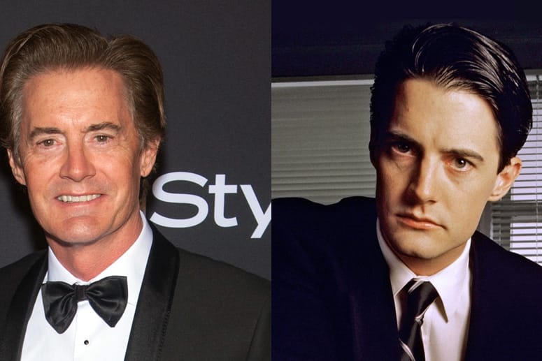 Kyle Maclachlan heute (li.) und vor 25 Jahren als Agent Dale Cooper in "Twin Peaks"