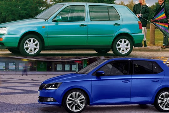 VW Golf 3 gegen Skoda Fabia