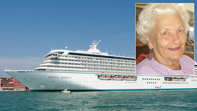 Die 86-jährige Lee Wachtstetter reist seit sieben Jahren mit der "Crystal Serenity".