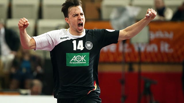 DHB-Spieler Patrick Groetzki beim Torjubel