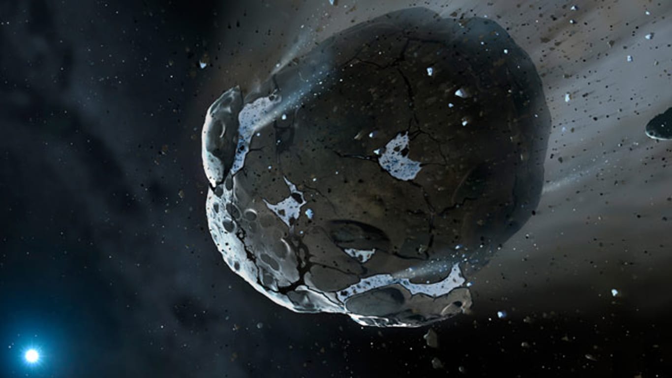 So oder so ähnlich könnte der Asteroid 2004 BL 86 aussehen, der heute an der Erde vorbeigerast ist.