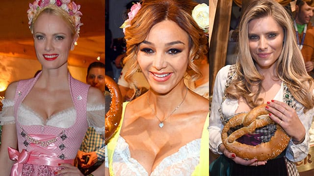 Franziska Knuppe, Verona Pooth und Sophia Thomalla kamen im Dirndl zum Stanglwirt.