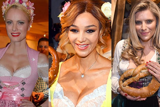 Franziska Knuppe, Verona Pooth und Sophia Thomalla kamen im Dirndl zum Stanglwirt.