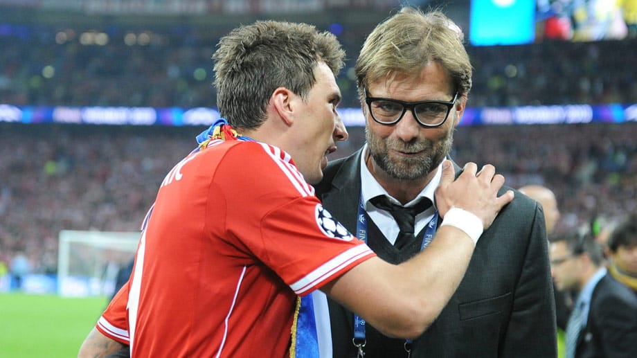 Mario Mandzukic und Jürgen Klopp nach dem Finale der Champions League 2013.