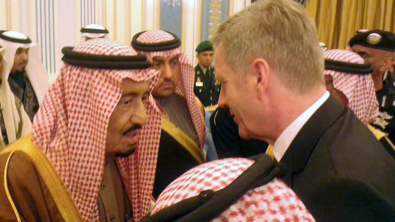 Christian Wulff beim Kondolenzbesuch in Saudi-Arabien.