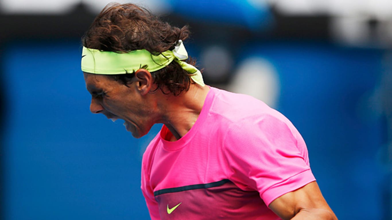 Frust pur: Rafael Nadal schreit seinen Ärger im Match gegen Berdych heraus.
