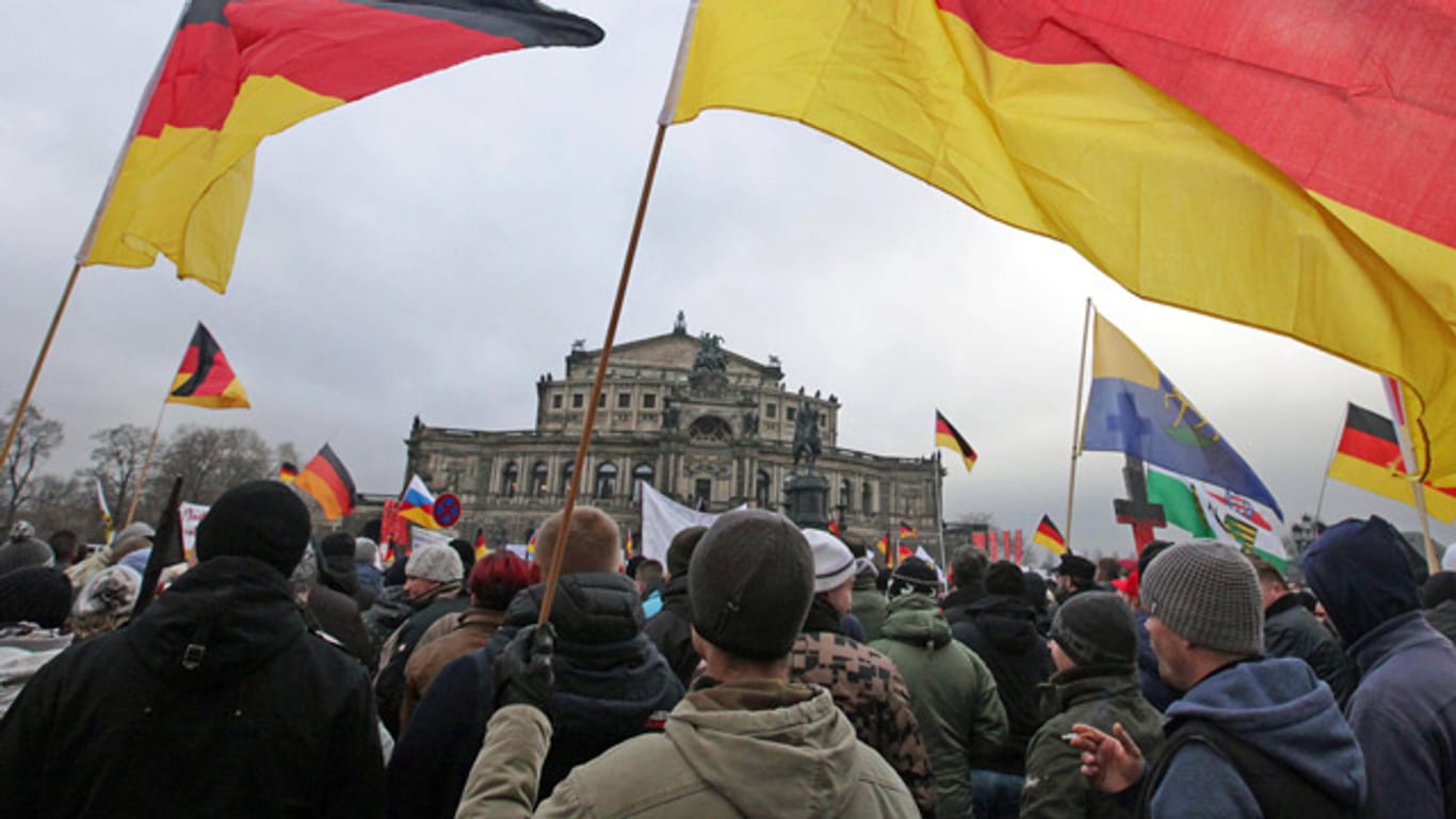 Seit Oktober demonstrieren Pegida-Anhänger vor allem in Dresden.
