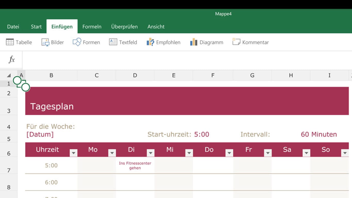 Microsoft Excel für Android-Tablets