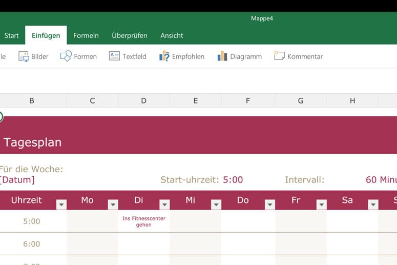 Microsoft Excel für Android-Tablets