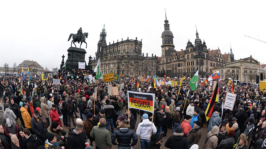 Demo der islamfeindlichen Bewegung Pegida.