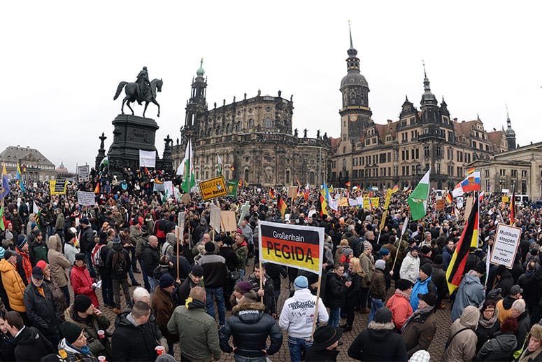 Demo der islamfeindlichen Bewegung Pegida.