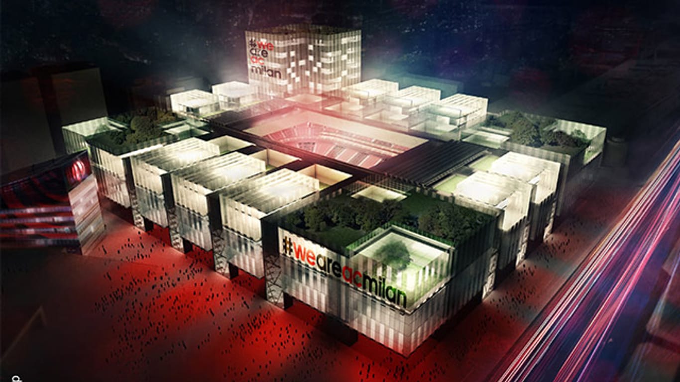 So soll das neue Stadion des AC Mailand einmal aussehen.