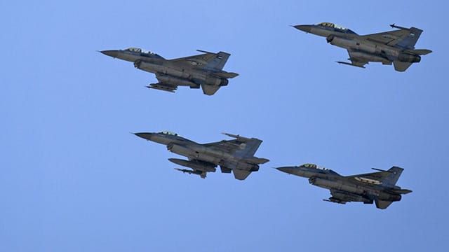 Kampfjets der jordanischen Luftwaffe.